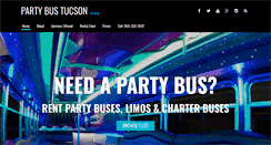 Desktop Screenshot of partybusestucson.com